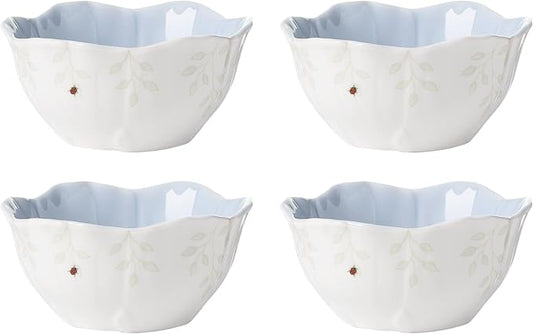 Lenox 897767 Butterfly Meadow Floral Dessert Bowls, Blue, Set of 4