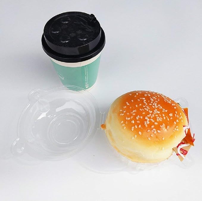 BlueSnail 50 pieces Plastic Single Individual Cupcake Muffin Dome Holders Cases Boxes Cups Pods