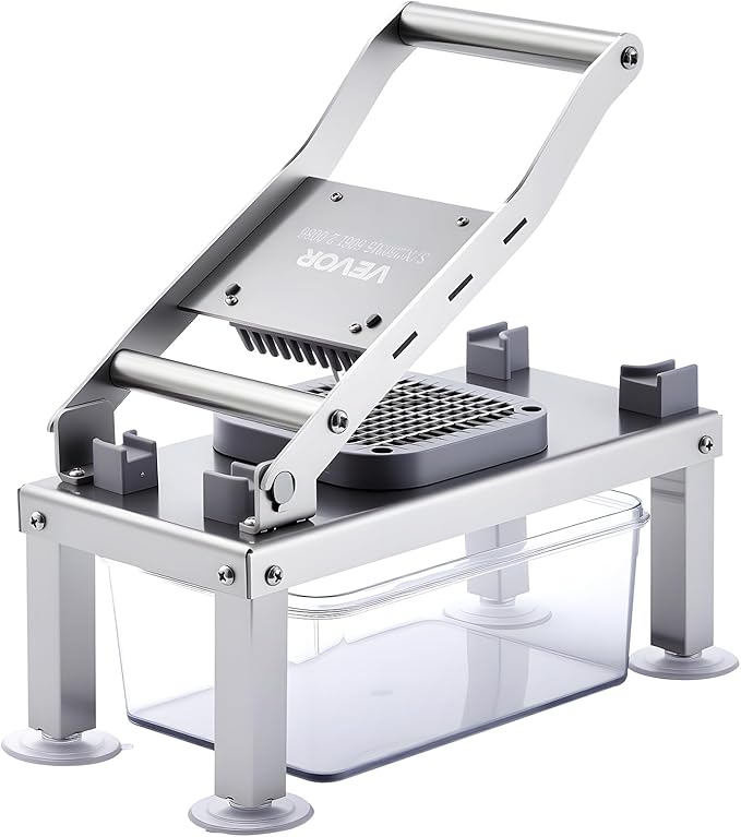 VEVOR Vegetable Chopper Mandoline Slicer, All-in-1 Food Veggie Cutter with 8 Stainless Steel Blades, Cheese Grater Onion Potato Salad Dicer with Container,Kitchen Gadgets&Essentials Home Appliances