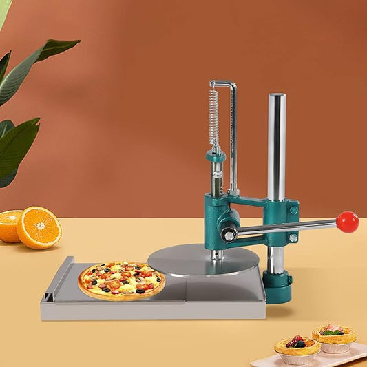 Pizza Dough Press Machine, 7.9" Manual Pastry Press Machine Household Pizza Dough Stainless Steel Maker w/Dual 0.2in Thick Plates for Making Hand Pies Meatloaf Pizza Crusts Soft Rolls Puff Pastry