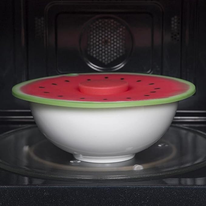 Charles Viancin - Watermelon Silicone Lid for Food Storage and Cooking - 11''/28cm - Airtight Seal on Any Smooth Rim Surface - BPA-Free - Oven, Microwave, Freezer, Stovetop and Dishwasher Safe
