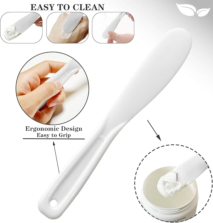 12Pcs Silicone Facial Mask Bowl DIY Face Mask Mixing Bowl for Facials Home Salon Spa Skin Applicator Bowl with Stir Sticks, White