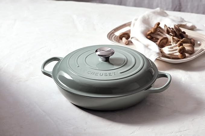 Le Creuset Enameled Cast Iron Signature Braiser, 5 qt., Sea Salt