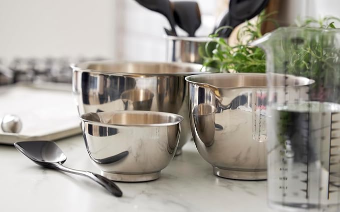 Rosti Precision Craft Mixing Bowl Set 3 Liter Elevate Your Culinary Experience Stylish Nesting Bowls for Effortless Cooking and Baking