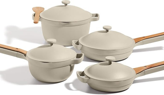Our Place Cookware Set - Complete 13-Piece Set Including Always Pan 2.0, Mini Always Pan, Perfect Pot, and Mini Perfect Pot | Multifunctional, Toxin-Free Nonstick | Replaces 36 Pieces | Steam