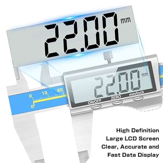 Caliper Measuring Tool Digital Caliper Industrial Quality Precision Electronic Vernier Caliper Inch/Millimeter Measurement Micrometer for Jewelry - Accuracy Ip54 Waterproof Caliper Measure Tool