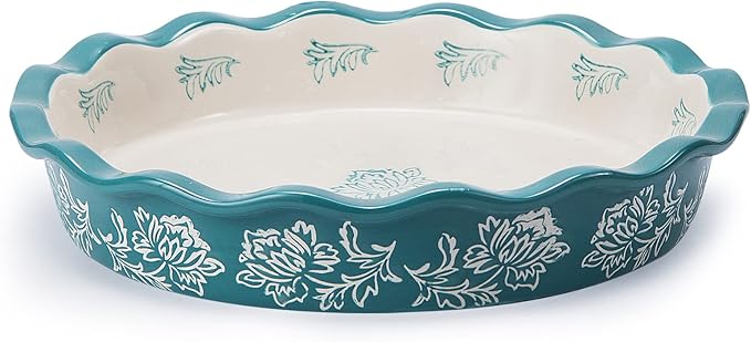 Wisenvoy Pie Pan Ceramic Pie Dish Pie Plate Deep Dish Pie Pan Non-Stick Pie Pans for Baking Pie Pans Pie Dishes