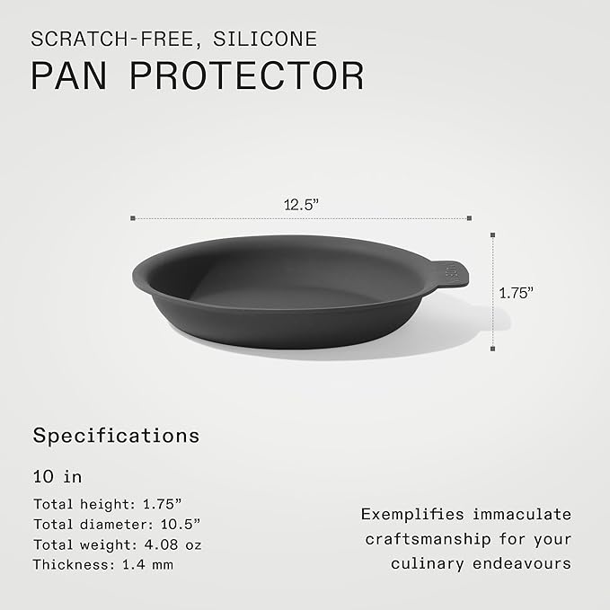 Made In Cookware - 10" Frying Pan Protector - Molded Silicone - Dishwasher Safe - Graphite