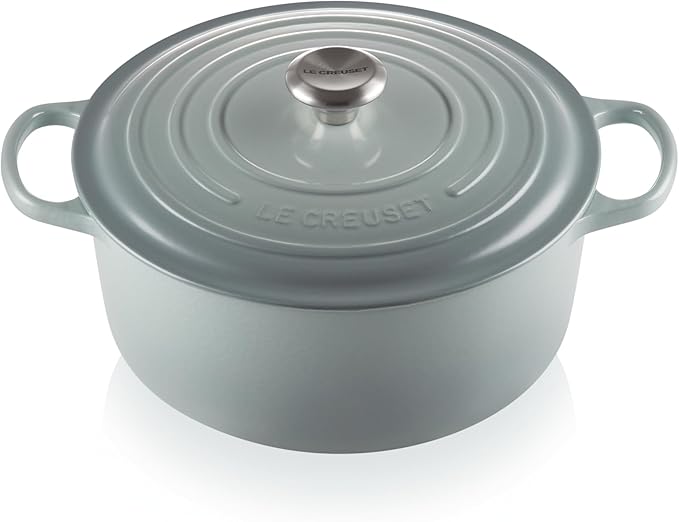 Le Creuset Enameled Cast Iron Signature Round Dutch Oven, 7.25 qt., Sea Salt