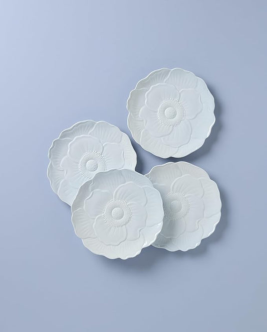 Lenox 897766 Butterfly Meadow Floral Accent Plates, Blue, Set of 4