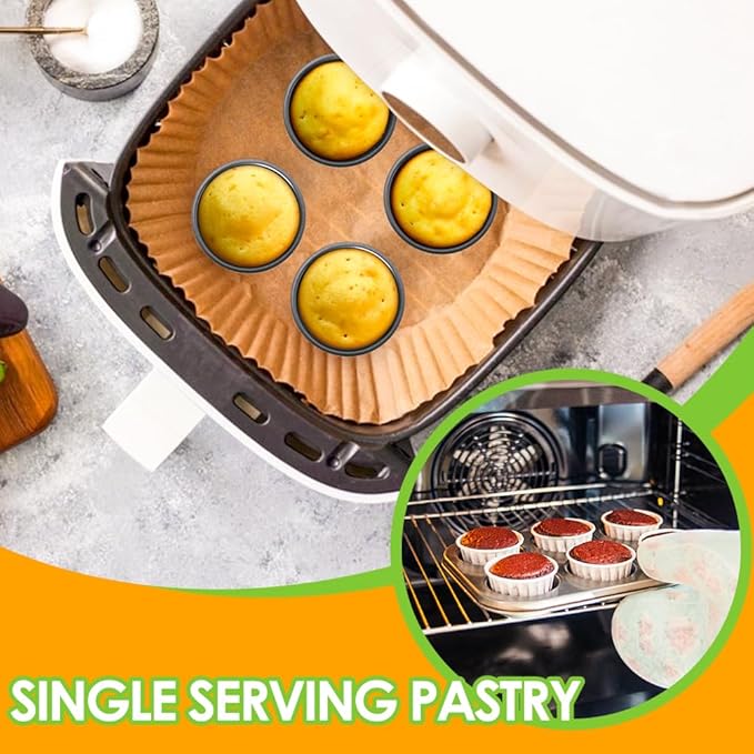 10 Pcs Nonstick Popover Pan, Individual Muffin Cupcake Pan Carbon Steel Pudding Cups with Oil & Dish Brush, Chocolate Molten Mould for Muffins, Quiches, Pudding Cakes, Frittatas(3.5"x2.2")