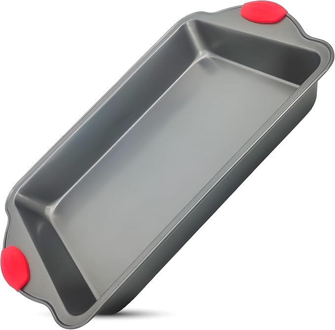 Boxiki Kitchen Non-stick 9x13 Rectangular Cake Pan - Durable Baking Pan for Oven Delights & Sheet Cakes - Non-Toxic, PTFE & PFOA Free