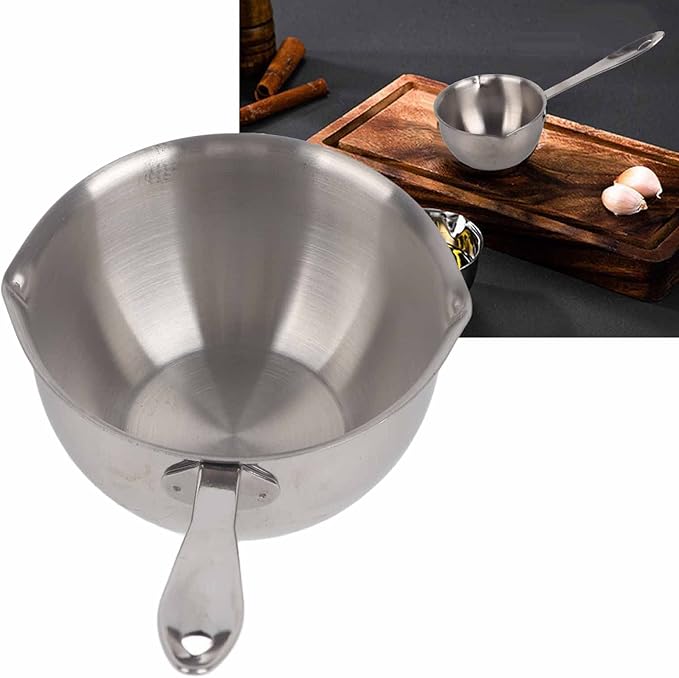 Butter Warmer Pot, Milk Warmer Pot, Stainless Steel Mini Butter Hot Pot, for Heating Milk Butter Cheese Chocolate(300ML)