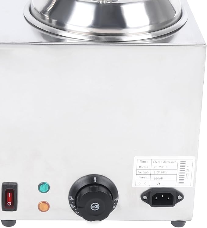 1600W Double Sauce Warmer,Cheese Dispenser with 2 Pumps,2 * 2.5L Electric Nacho Cheese Sauce Warmer 32°-230°F Jam Heat Preservation Machine for Cheese,Hot Fudge,Caramel