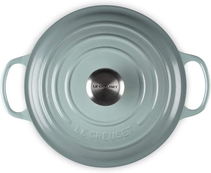 Le Creuset Enameled Cast Iron Signature Round Sauteuse, 3.5qt., Sea Salt