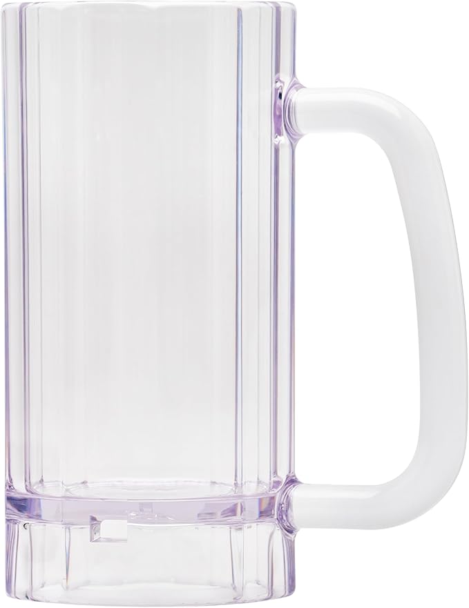G.E.T. 00086-1-SAN-CL Shatter-Resistant Plastic Beer Mug / Stein, 16 Fluid Ounce, BPA Free (Pack of 12),Clear