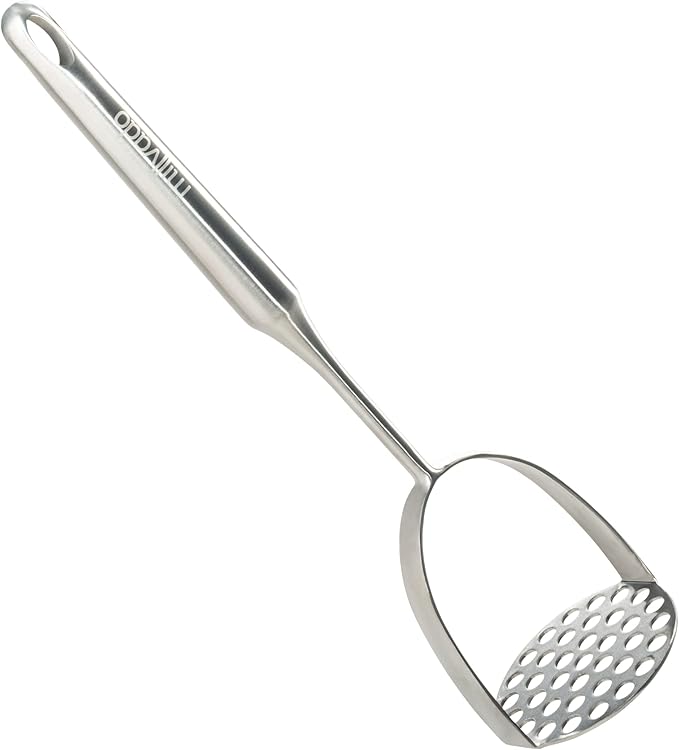 Potato Masher Stainless Steel, Best Mashed Potatoes Masher Kitchen Tool, Potato Smasher For Potatoe, Avocado, Sweet Potato, Beans, Large Heavy Duty Metal Mashing Utensil, 12.5 Inch