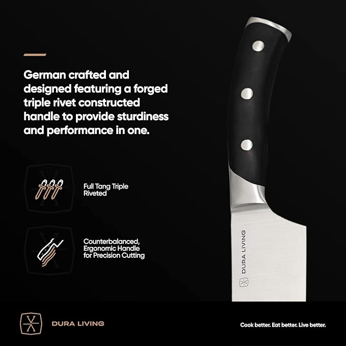 2-Piece Kitchen Knife Set – Ultra Sharp Precision German Stainless Steel Blades, 5” Utility & 3.5” Paring Knife with Ergonomic Handles, Multipurpose for Slicing & Peeling, Black Handle