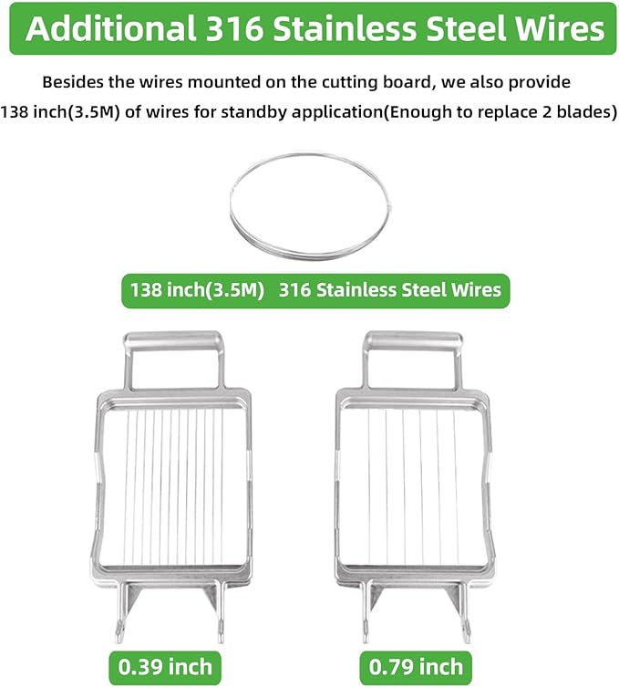 Commercial Cheese Slicer With Wire1 cm & 2 cm Cheese Cutter Butter Cutting Board Machine Aluminum Alloy Commercial Cheese Slicer with 316 Stainless Steel Wire Kitchen Cooking Baking Tool