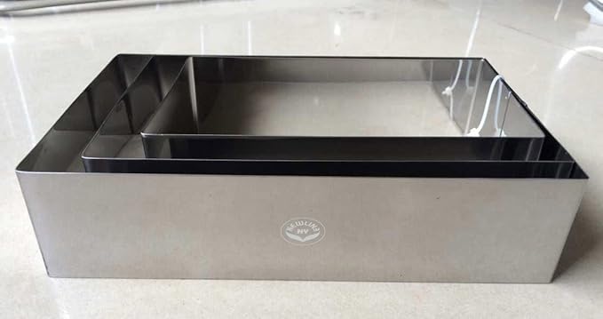 NEWLINE NY Stainless Steel Cake Mousse Ring Molding Forming (Rectangular Cake Pastry Rings)
