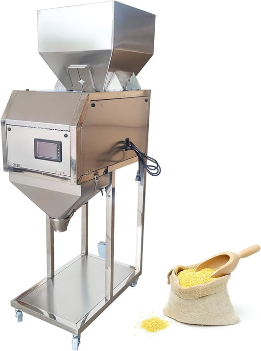 Automatic Particle Filling Machine Digital Dispenser, Large Capacity Powder Filling Machine for Tea/Food/Granules Capacity 0.02-11lb 304 Stainless Steel 110V