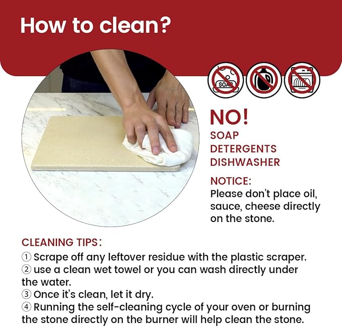 13.2" x 13.2" x 0.6" Square Cordierite Pizza Baking Stone Perfectly Compatible for Ooni Karu 12 Pizza Oven