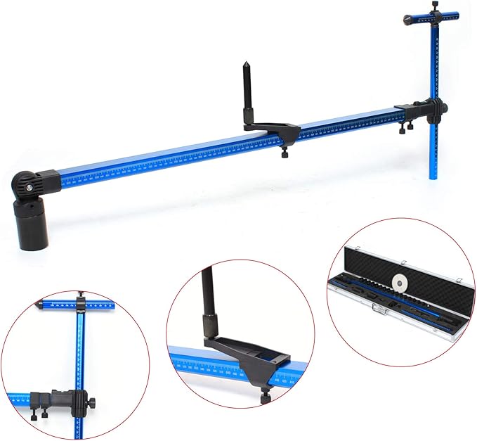 Measuring Ruler, High Precision 2D Measuring System Adjustable Auto Body Frame Machine Repair Tool For Construction, Machinery Maintenance