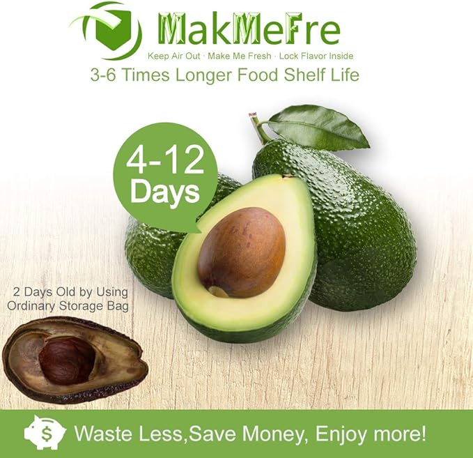 MakMeFre 2 Pack 11x50 Vacuum Sealer Bags Rolls for Food,Commercial Grade, BPA Free,Puncture Prevention,Great for Sous Vide Cooking