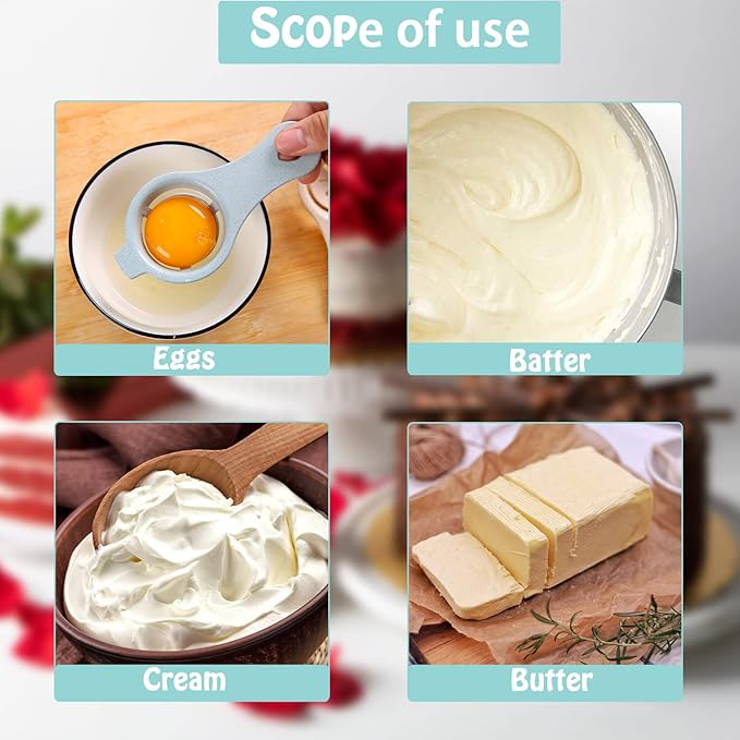 Semi-automatic Whisk, Stainless Steel Egg Beater, Hand Push Rotary Whisks Mixer Stirrer for Making Cream, Whisking, Beating and Stirring (Silver)