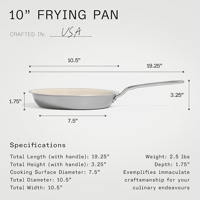 Made In Cookware - 7-Piece Ceramic Non Stick Pot and Pan Set (Stainless Handle) - 5-Ply Stainless Clad - Professional Cookware - Crafted in Italy - Induction Compatible