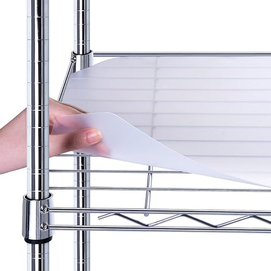 BRIAN & DANY Wire Shelf Liner 18" X 36", Heavy Duty Shelf Liners for Wire Shelving, Waterproof Protector Mats, Set of 4, Transparent