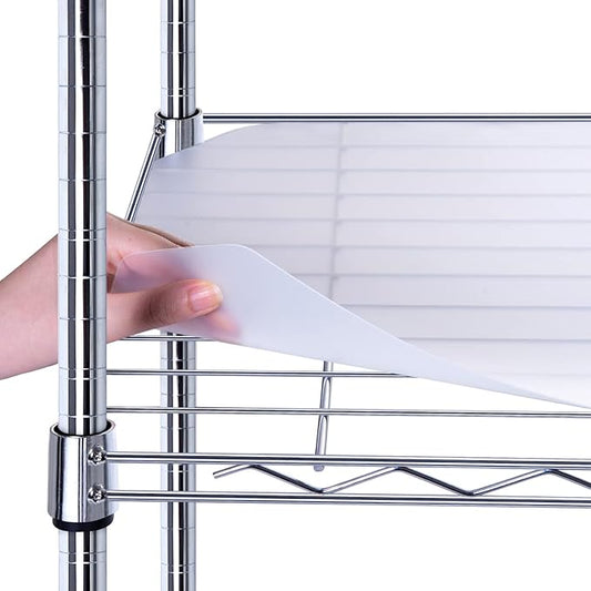 BRIAN & DANY Wire Shelf Liner 16" X 36", Heavy Duty Shelf Liners for Wire Shelving, Waterproof Protector Mats, Set of 5, Transparent