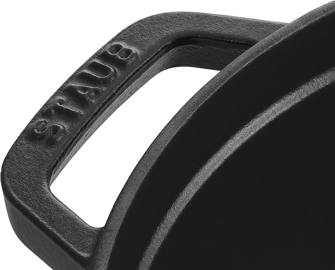 STAUB Cast Iron Roaster/Cocotte, Round, 6.7 L, Black, 28 cm