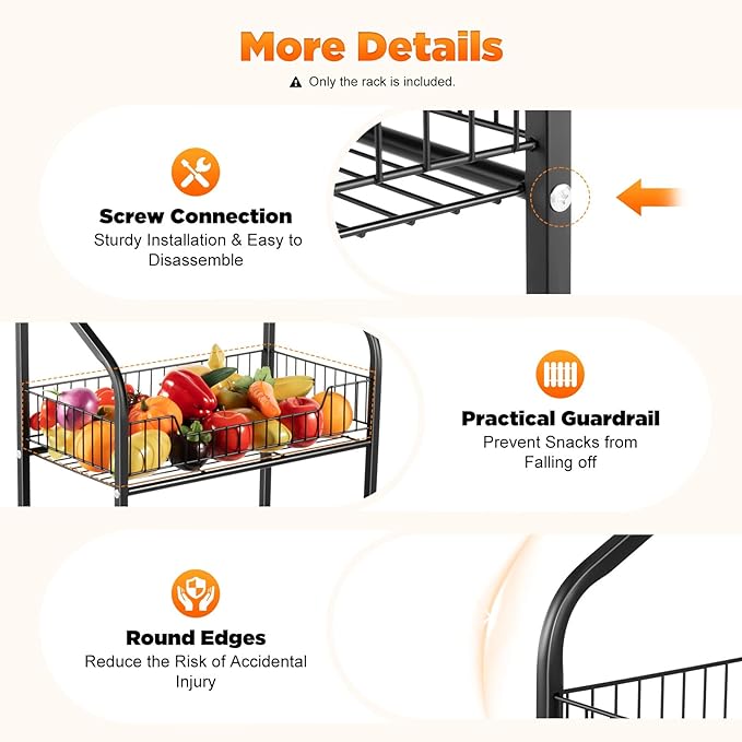 Retail Display Rack 4-Tier Market Merchandise Display Shelf with Wheels and 10 Hooks Metal Display Snack Metal Wire Shelving Movie Theater Candy Rack with Wheels for Home Store Market