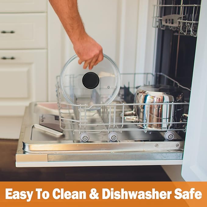 Wadaza Pan Lid 7 Inch - Tempered Glass Pot Lid - Oven Safe Replacement Glass Lid for Frying Pan Wok Pot Skillet