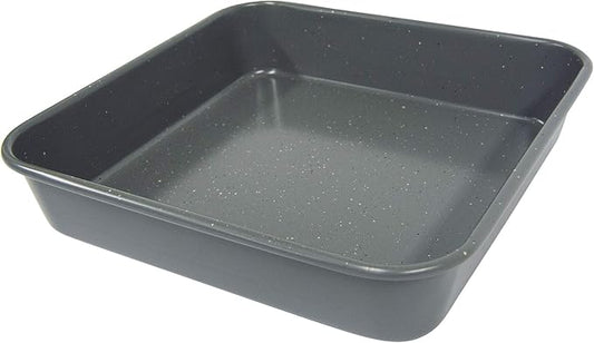 casaWare Ceramic Coated NonStick Heavy Weight 9-inch Square Cake Pan (Silver Granite)