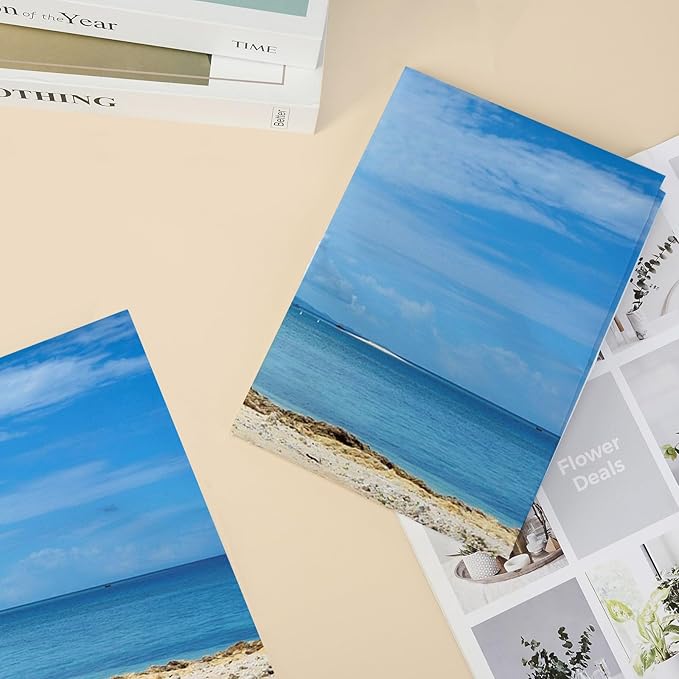 2 Pcs Fluorescent Light Covers - 4 x 2 Feet Covers for Ceiling Lights, Magnetic Light Filters for Classroom, Office, Hospitals, Home (Summer - Beach)