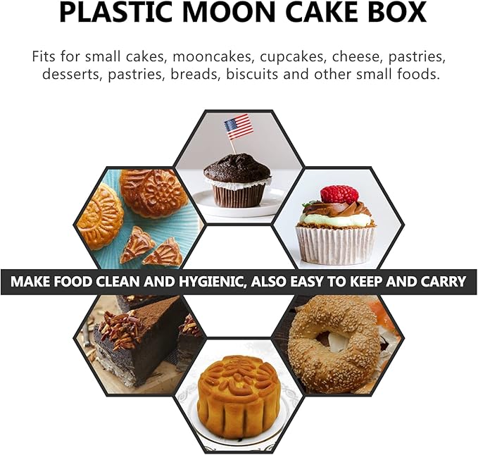 50pcs Golden Mini Cake Boxes Clear Cake Box Macaron Boxes Square Dessert Boxes Mini Cupcake Boxes Packaging 2.1in/5.5cm Cupcake