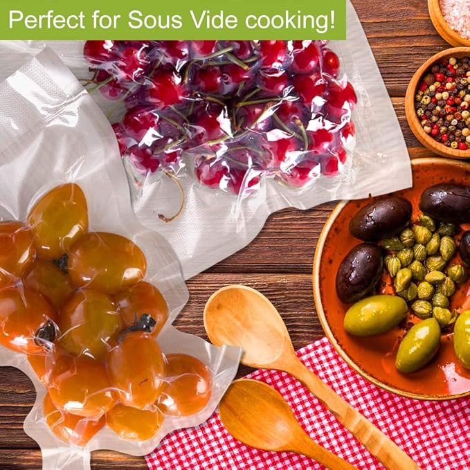 VacYaYa 8 Pack 8"x20'(4Rolls) and 11"x20' (4Rolls) Vacuum Sealer Bags Rolls with BPA Free and Heavy Duty,Commercial Grade Vaccume Seal Bags Rolls Work with Any Types Vacuum Sealer