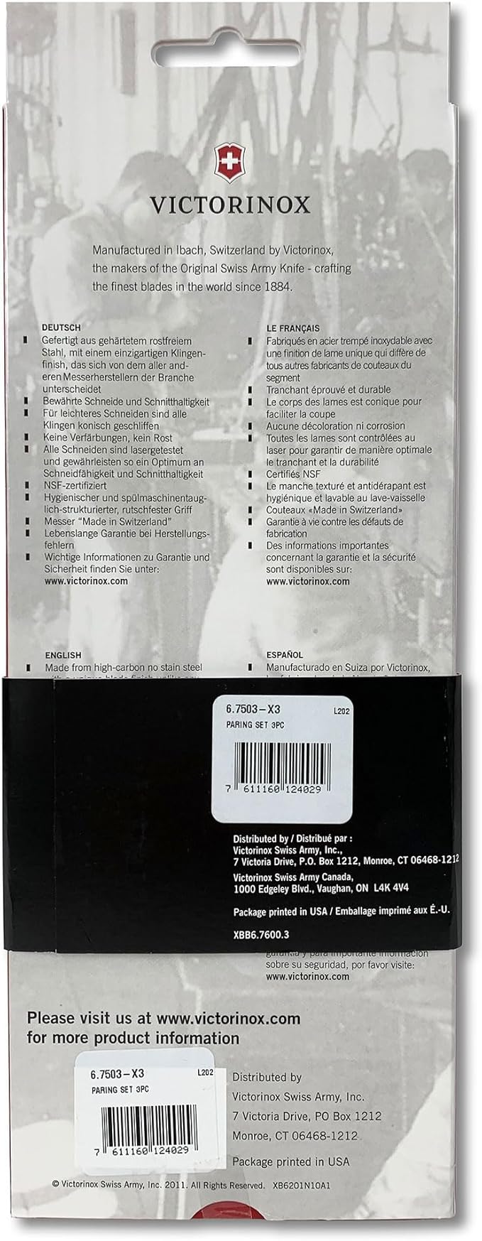 Victorinox Swiss Classic 3-Piece Paring Set, Black, 3-Inch