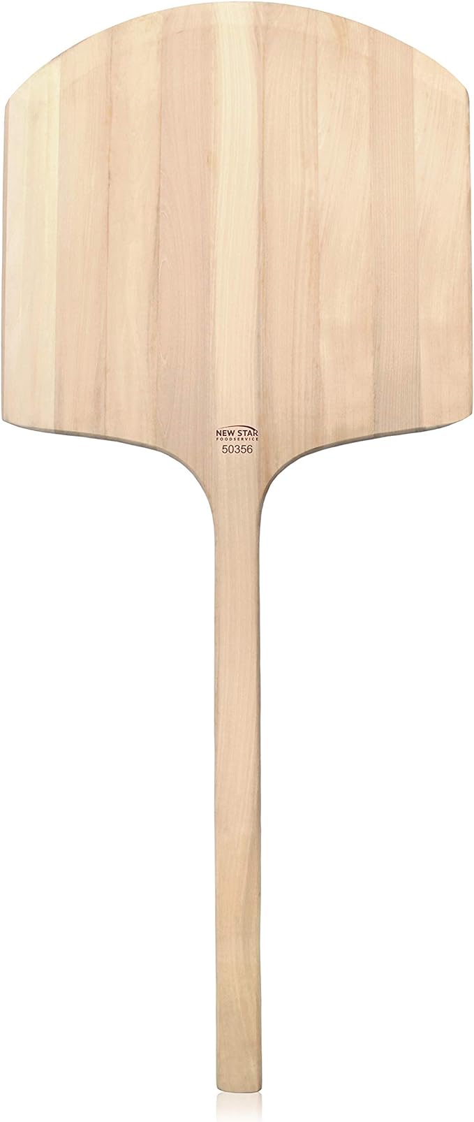 New Star Foodservice 50356 Restaurant-Grade Wooden Pizza Peel, 18" L x 18" W Plate, with 24" L Wooden Handle, 42" Overall Length
