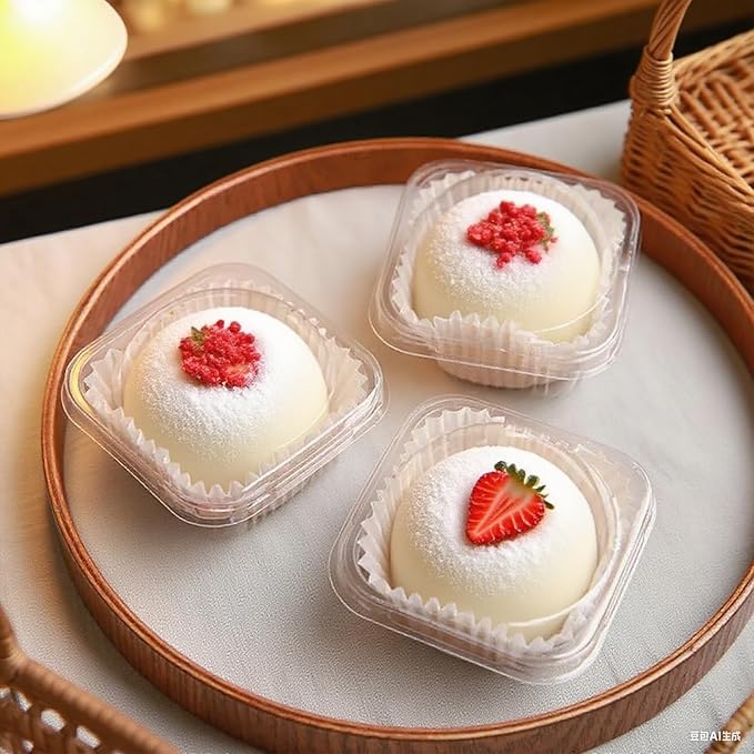 200 Pack Individual Cupcake Containers Thick Clear Dome Cupcake Holder Single Cupcake Container for Wedding Baby Shower Birthday Party Supply