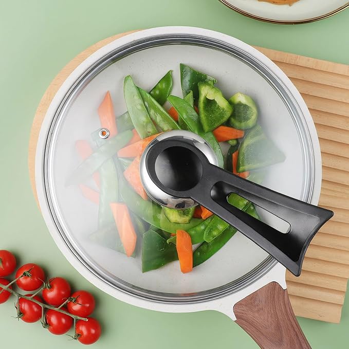 12.5 Inch Pan Lid, Universal Pot Lid, Support Vertical Placement, 4mm Clear Tempered Glass, Compatible with Dishwasher and Ovens