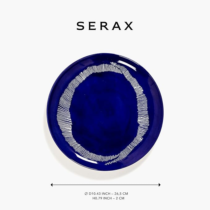 Blue White Dinner Plates | Feast tableware by Ottolenghi | Dishes Set for 2 | Stoneware Microwave Safe Plates | Dish Set | Farmhouse Kitchen and Dinnerware Sets | Luxury, Party