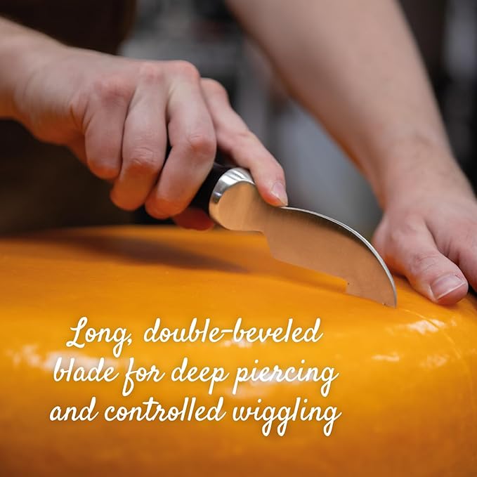BOSKA Cheese Scoring Knife Pro 90mm - Premium Quality - German Steel - 1896 Collection - For hard cheese like Parmesan or Gouda - 1896 collection