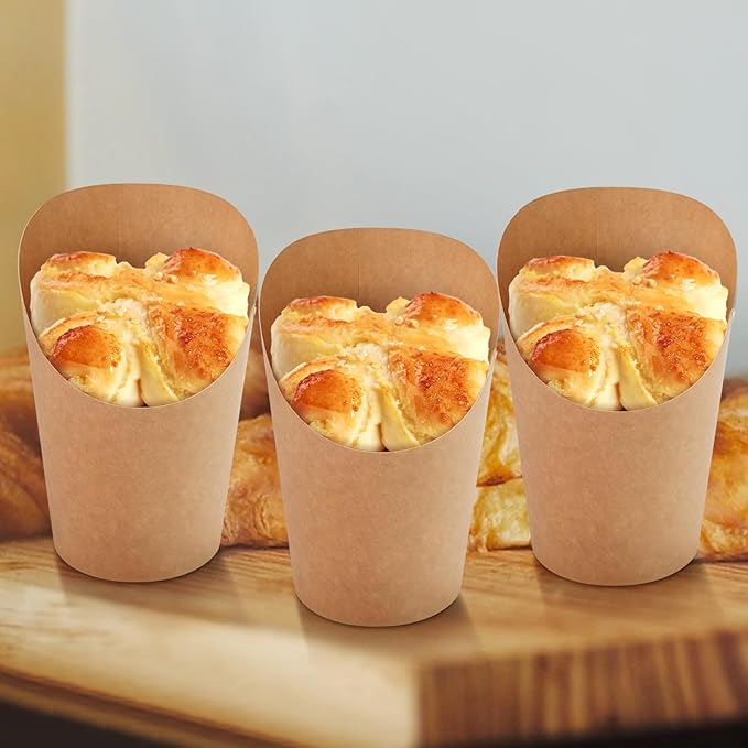 60pcs Individual 14oz Disposable Charcuterie Cups with Sticks,300pcs Cocktail Skewers,60 Portable Bags, Brown Paper Appetizer Cups for French Fry, Party Supplies