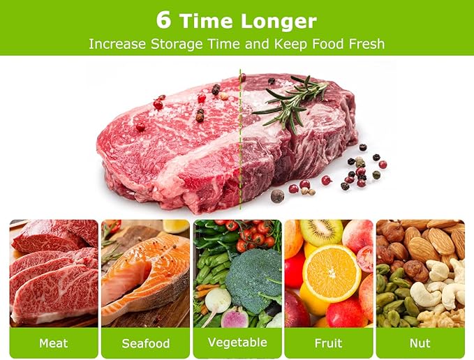 Bonsenkitchen Precut Vacuum Sealer Bags, 20 Gallon 11" x 16"+ 80 Quart 8" x 12"+ 50 Pint 6" x 10", Commercial Grade, BPA Free, Food Sealer Bags for Vac Storage, Meal Prep or Sous Vide Cooking, VB15