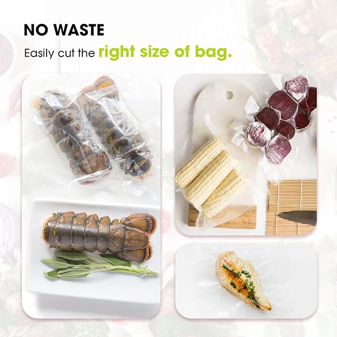 Vacuum Sealer Roll (11” x 150’) Keeper with Cutter - Premium Seal Bags for Food Saver, Ideal for Meal Prep, Sous Vide, and Storage, Vesta Precision