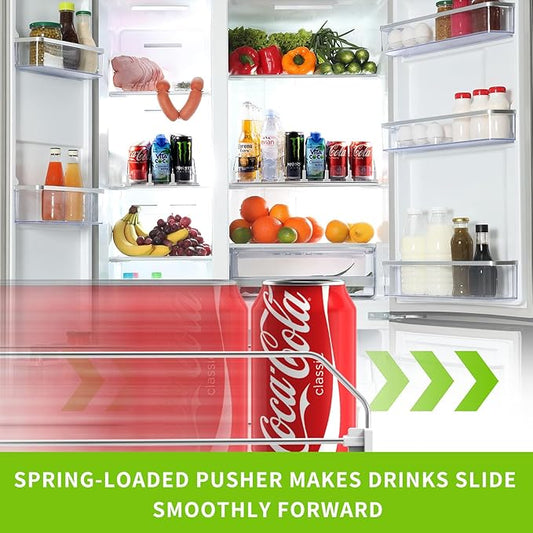 Coanto Drink Organizer for Fridge, Soda Can Dispenser for Refrigerator, Automatic Self-Pushing Fridge Drink Dispenser Holds up to 30 Cans, 6 Row