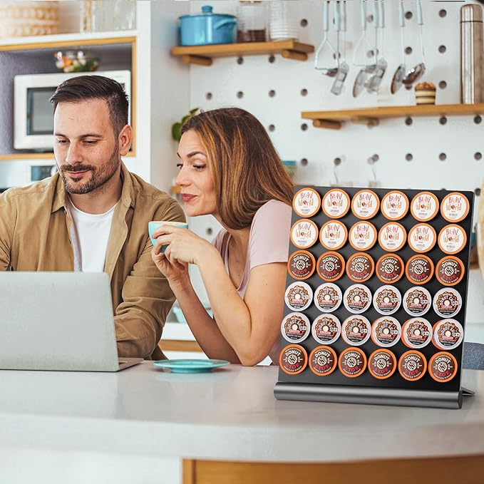 Coffee Pods Holder Compatible With K Cup. K Cup Organizer, K Cup Holder, Holds 36 Pods for coffee station, Offices, and Kitchens, K-Cup Pod Holders Display Rack for Countertop